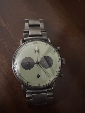 MVMT Stainless Steel Chronograph with Mint Green Dial and Black Subdials